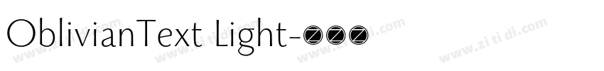 OblivianText Light字体转换 OblivianText Light字体转换